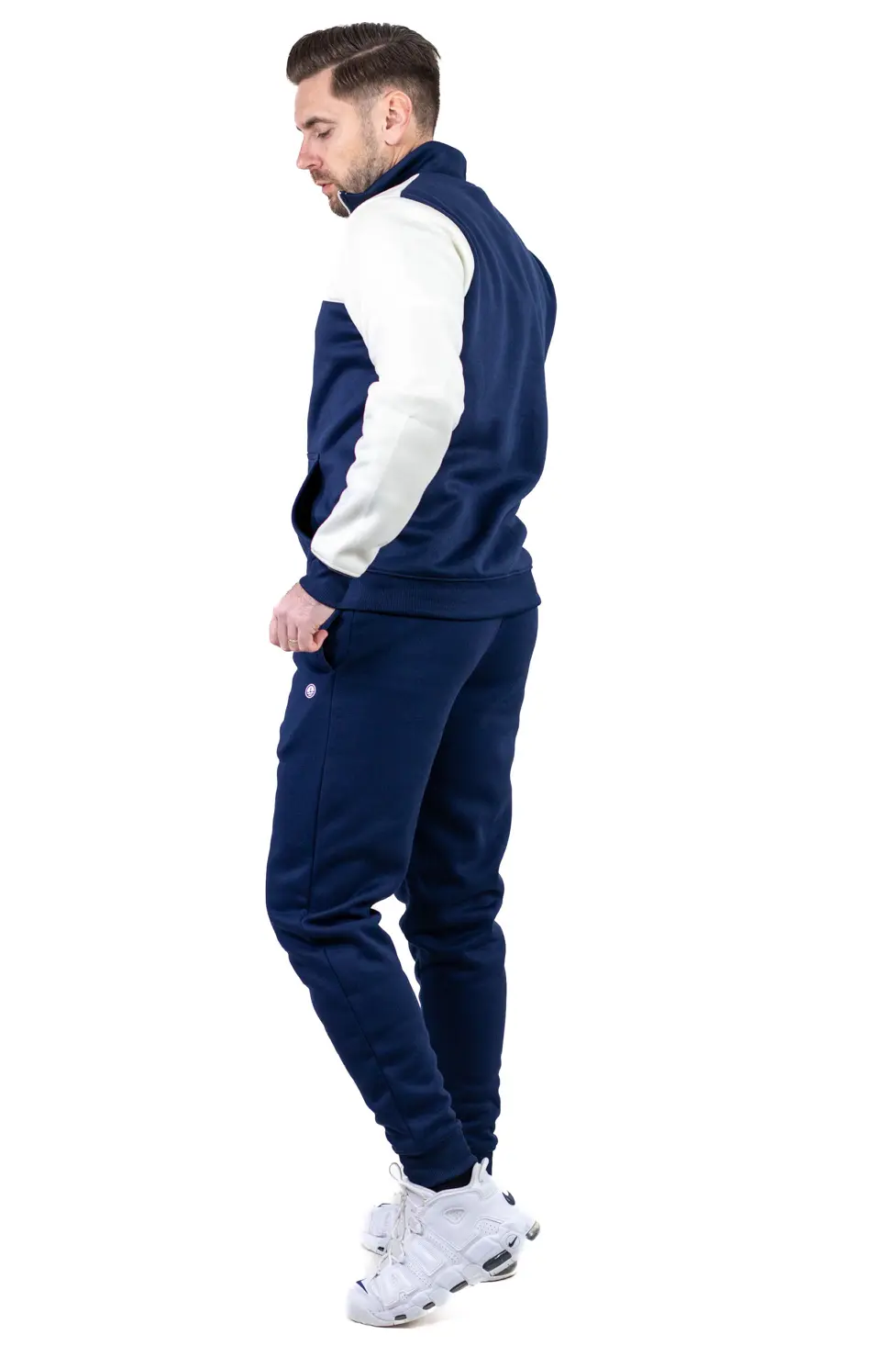 Trening gros vătuit bleumarin - crem [2]