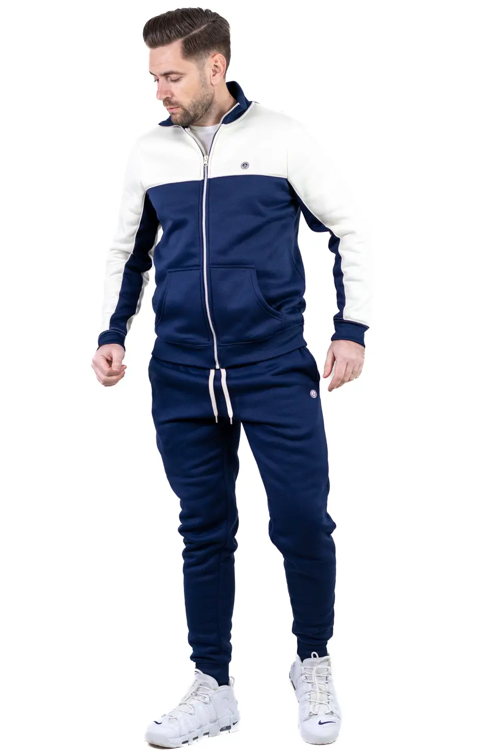 Noutati - Trening gros vătuit bleumarin - crem