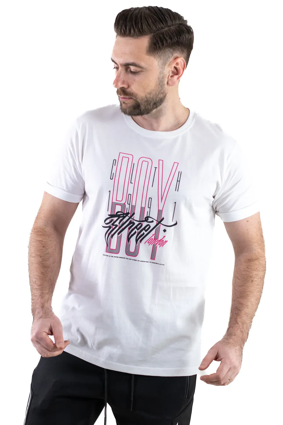 Tricou alb bumbac London [1]