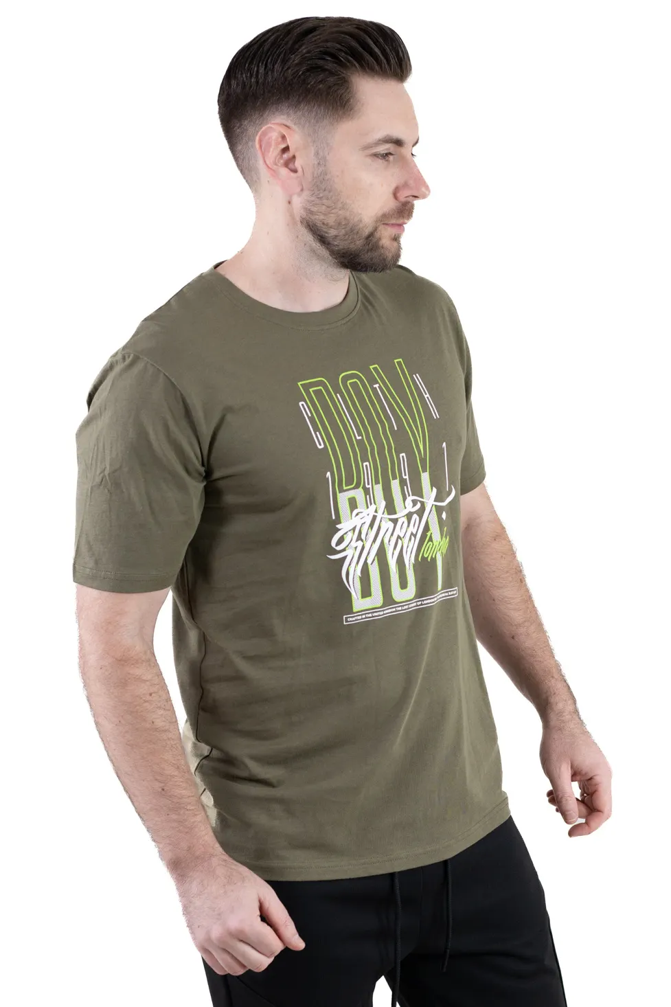 Tricou verde bumbac London [1]
