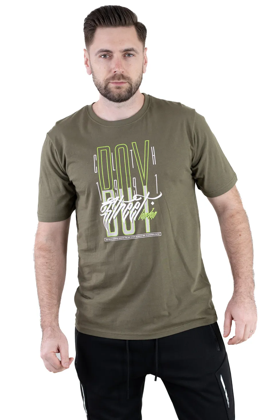 Barbati - Tricou verde bumbac London