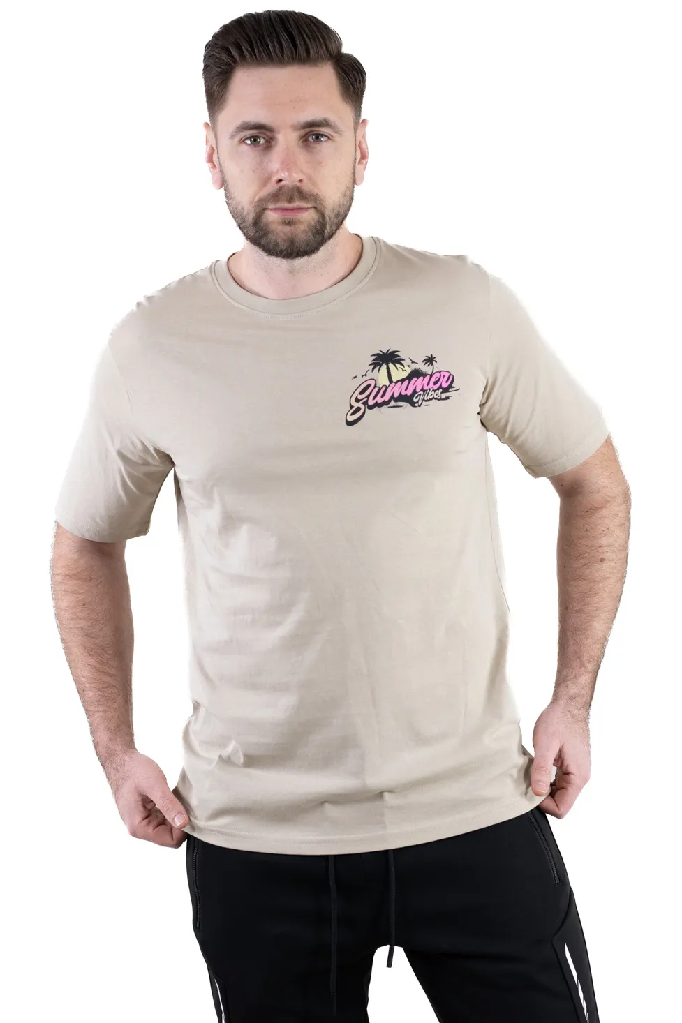 Tricou crem bumbac Summer [1]