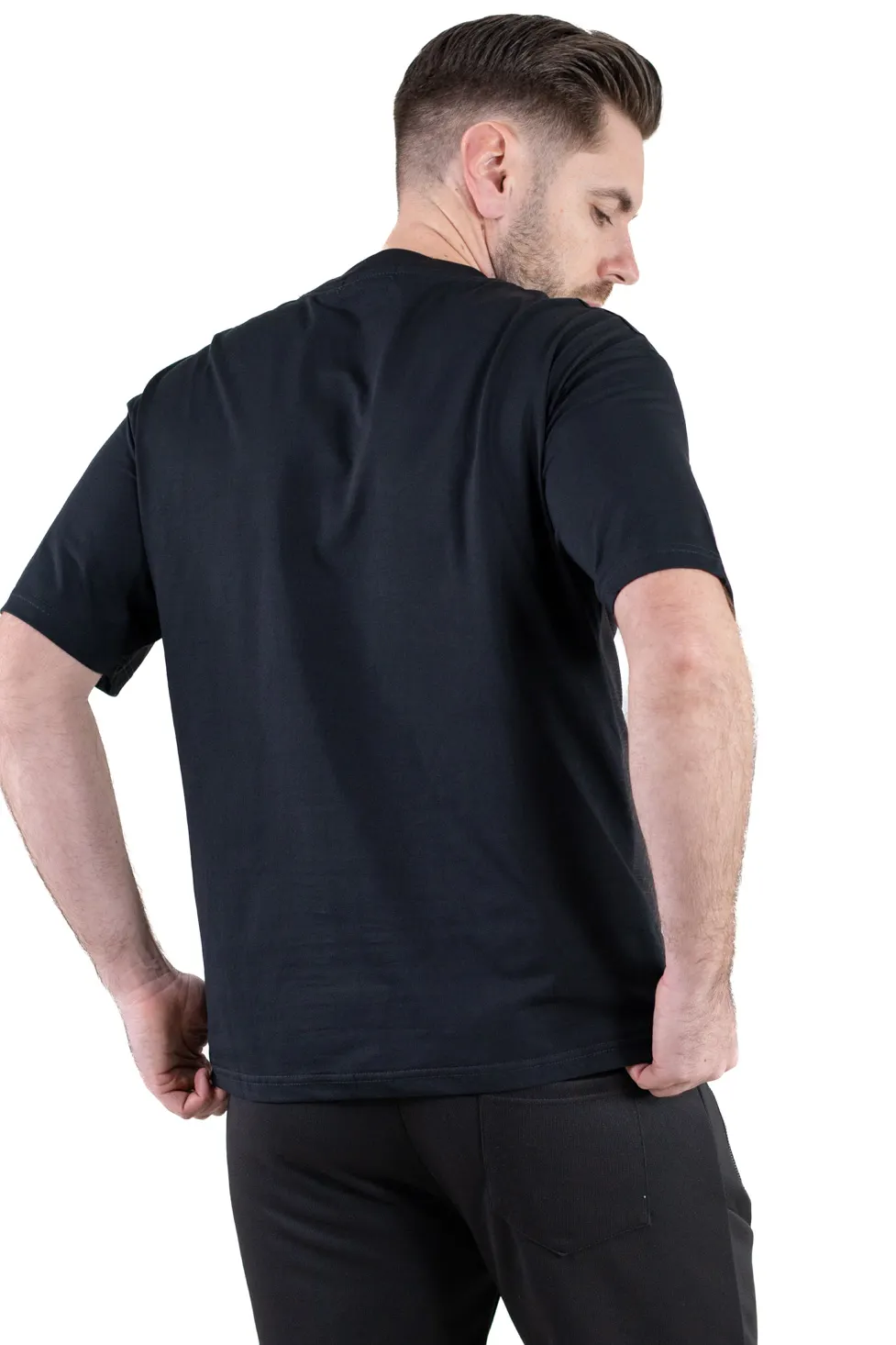 Tricou negru oversize Smile [2]