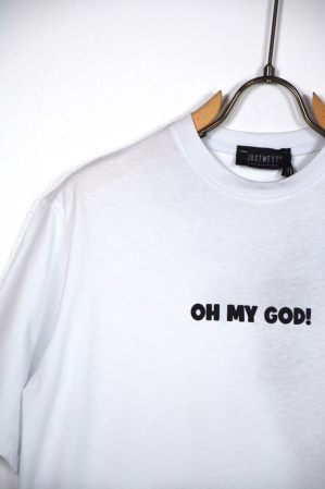 Tricou barbati oversize alb oh my god [2]