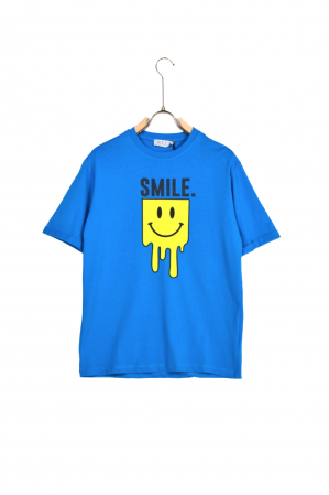 TRICOURI - Tricou barbati oversize smile albastru