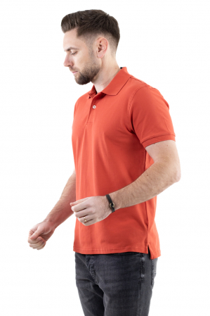 TRICOURI - Tricou barbati polo caramiziu regular fit