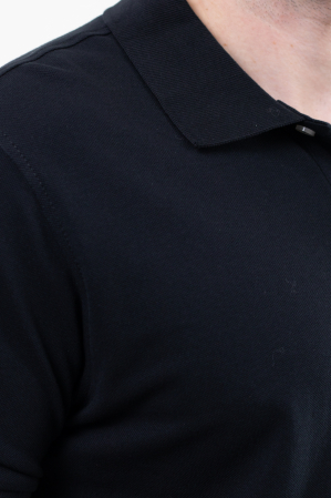 Tricou barbati polo negru regular fit [7]