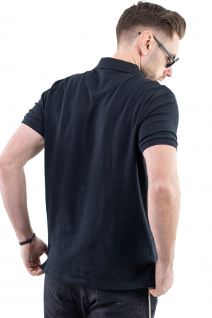 Tricou barbati polo negru regular fit [5]