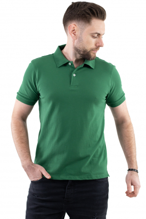Barbati - Tricou barbati polo verde regular fit
