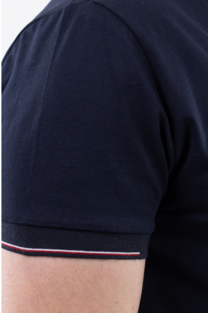 Tricou barbati bleumarin cu guler scurt [7]