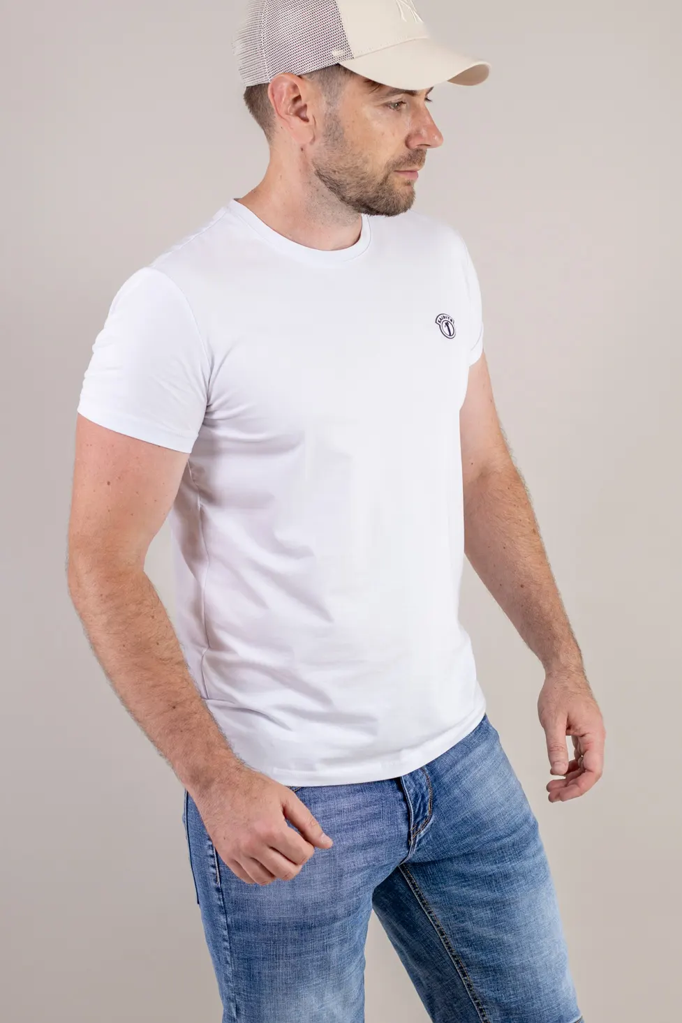 Tricou bărbați basic alb [1]