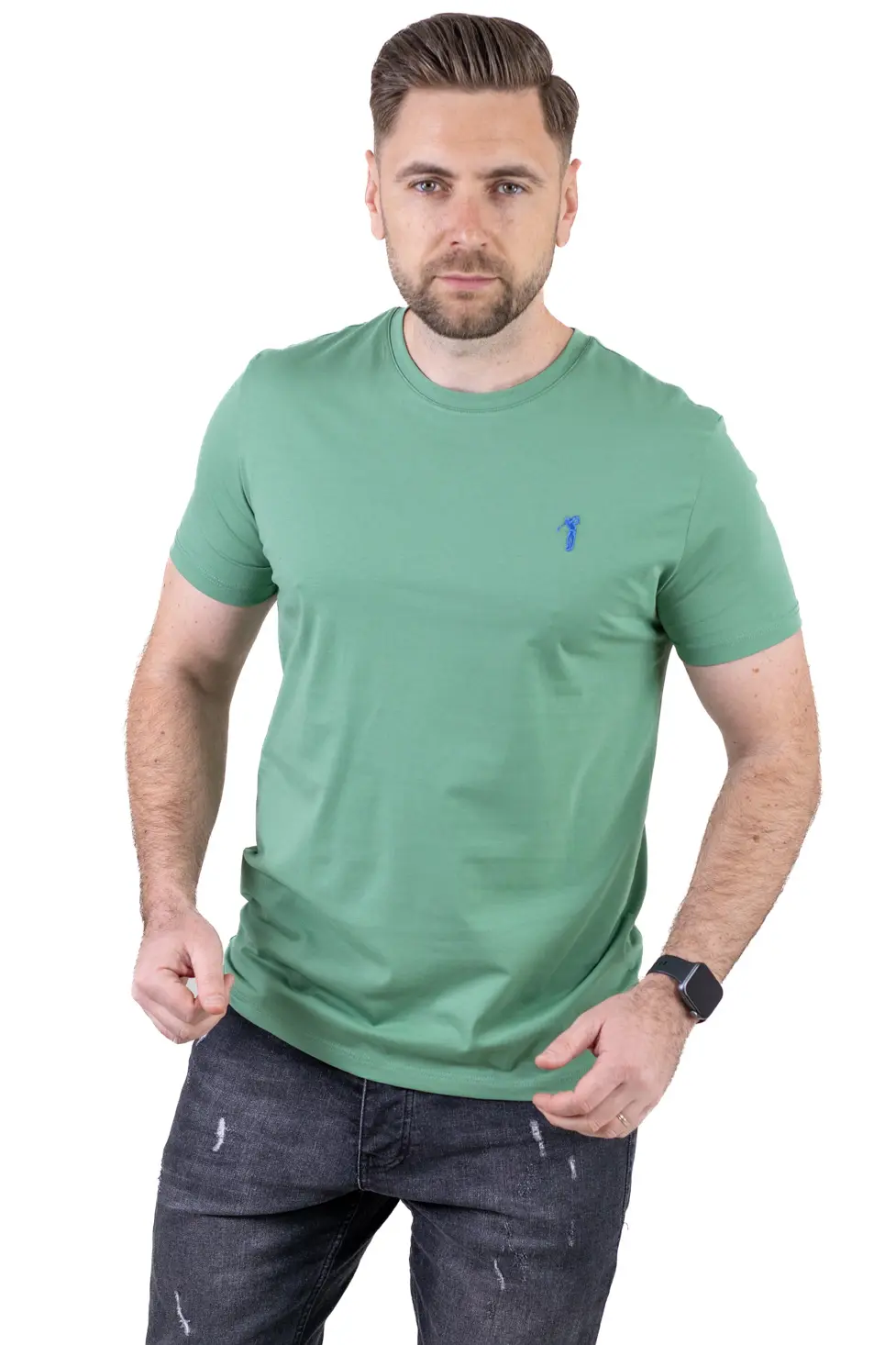 Barbati - Tricou bărbați basic verde kiwi