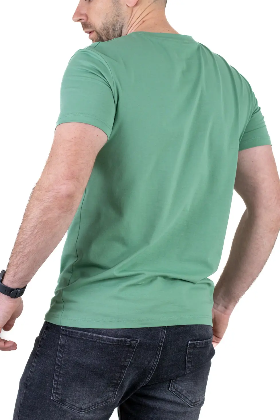 Tricou bărbați basic verde kiwi [5]