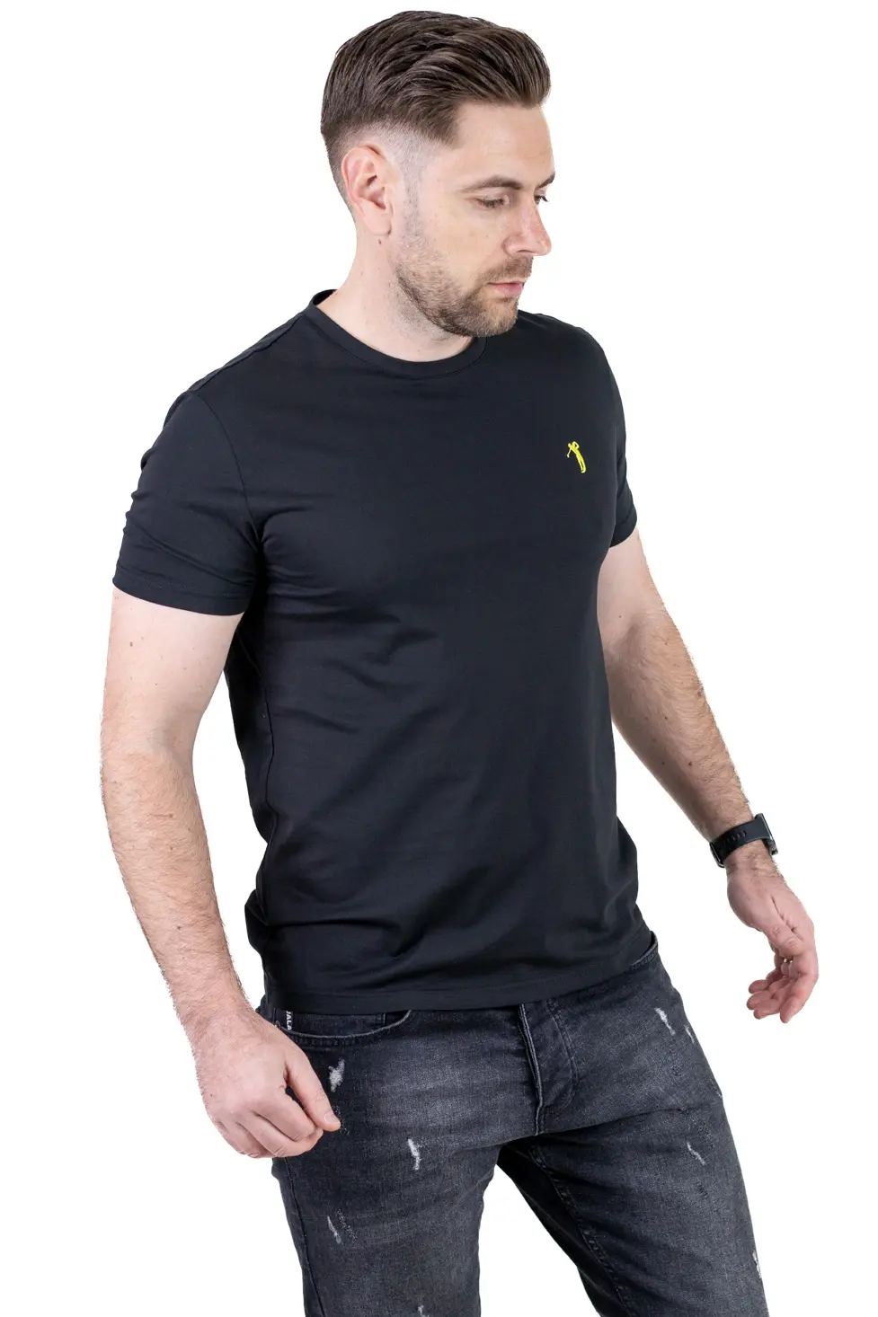 Tricou bărbați basic negru [2]