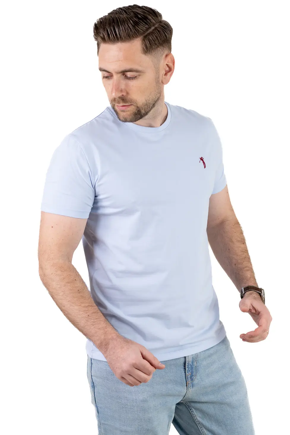 Tricou bărbați basic albastru ciel [1]