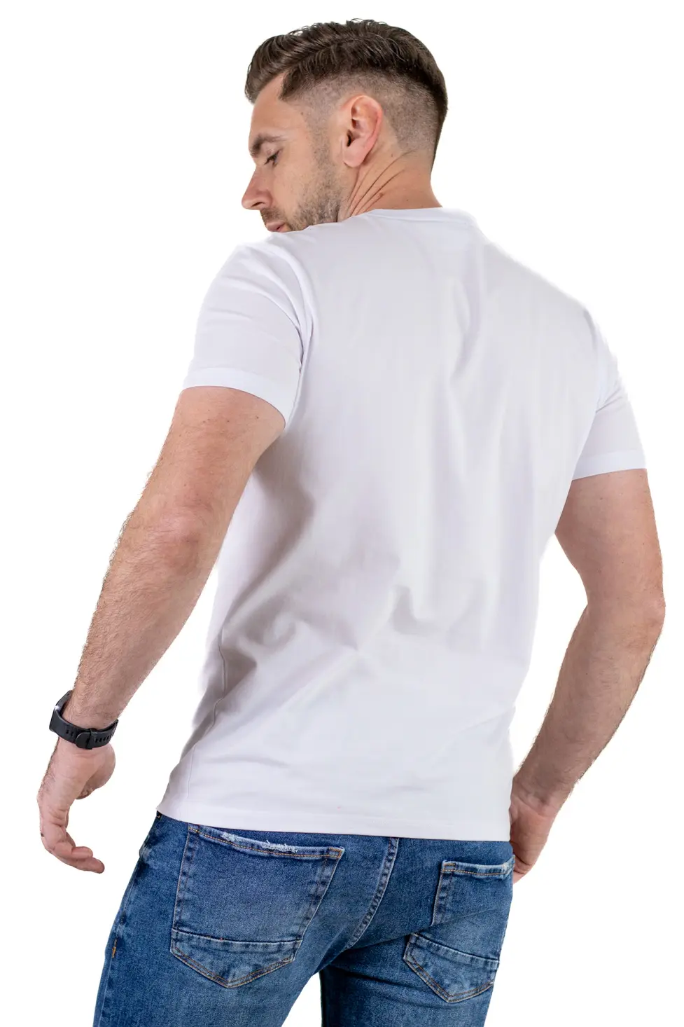 Tricou bărbați basic alb [3]