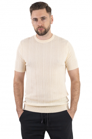 Tricou crem din tricot cu torsade [8]