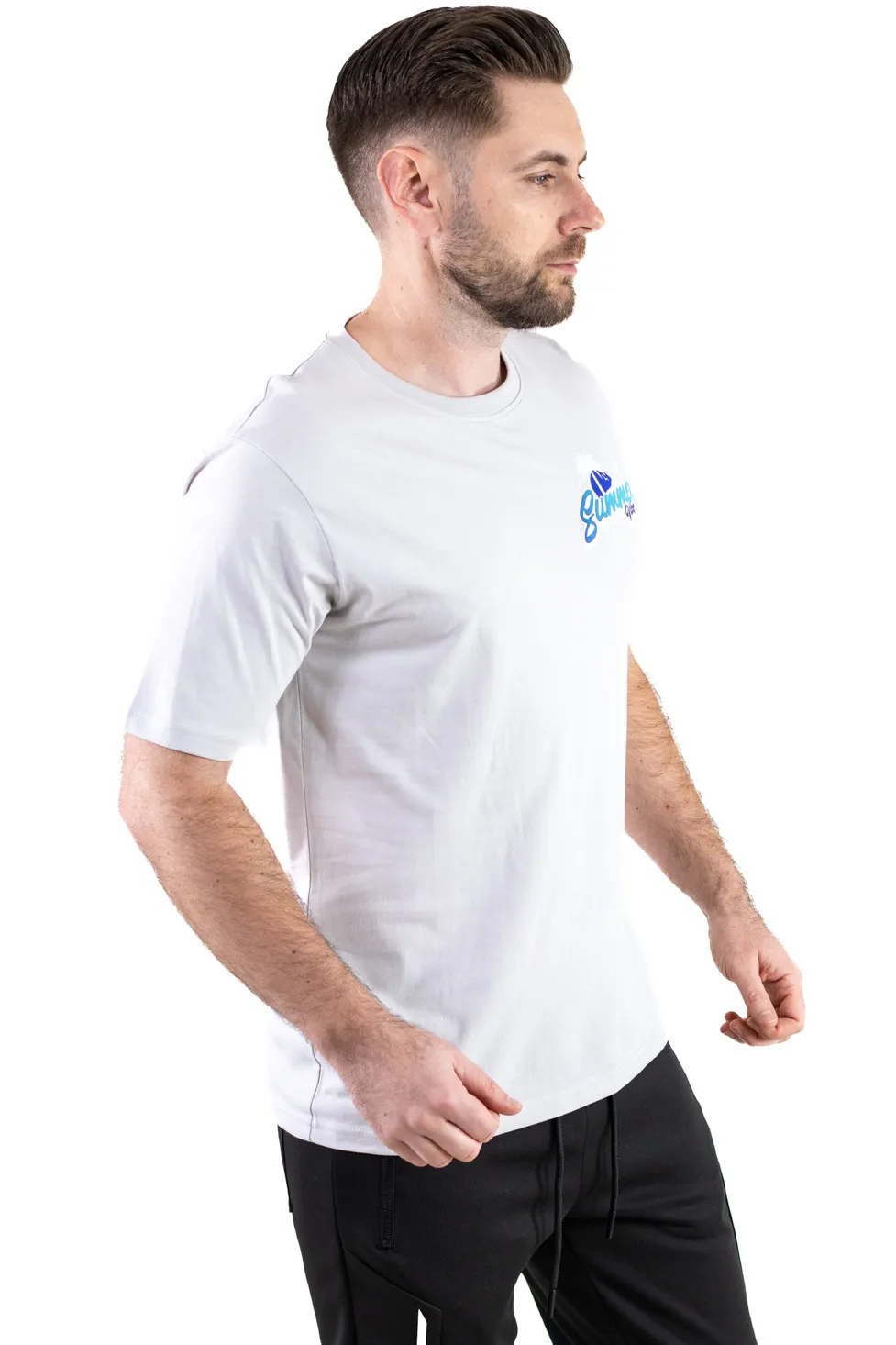 Tricou gri bumbac Summer [2]