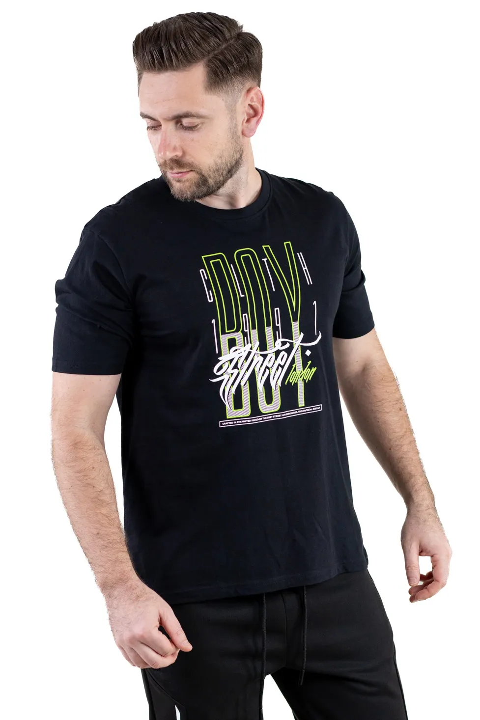 TRICOURI - Tricou negru bumbac London