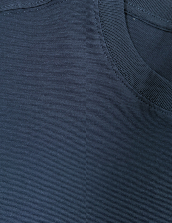 Tricou oversize bleumarin bumbac cu buzunar pentru bărbați [5]