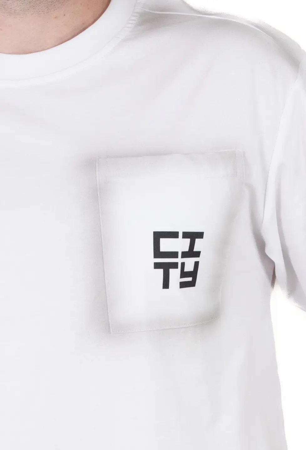 Tricou Oversize alb Bărbați – Material Dens cu Logo [5]