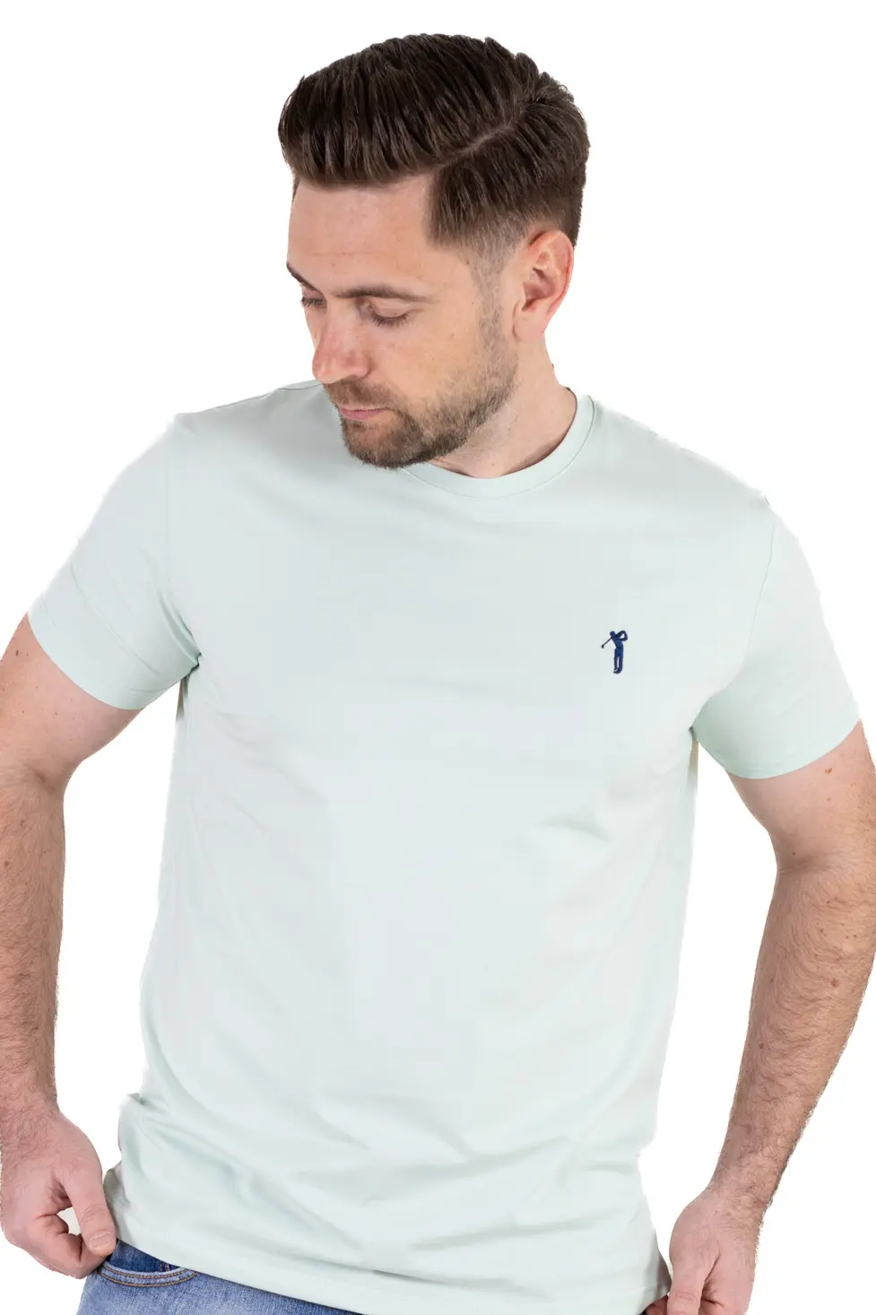 Tricou bărbați basic verde menta [5]