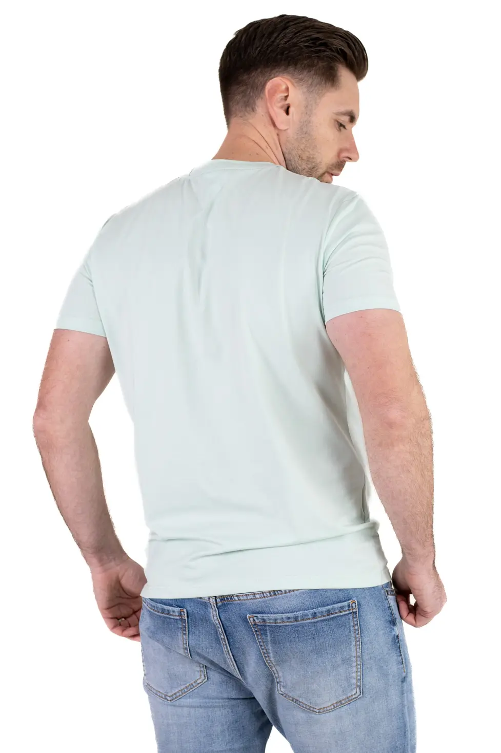 Tricou bărbați basic verde menta [3]
