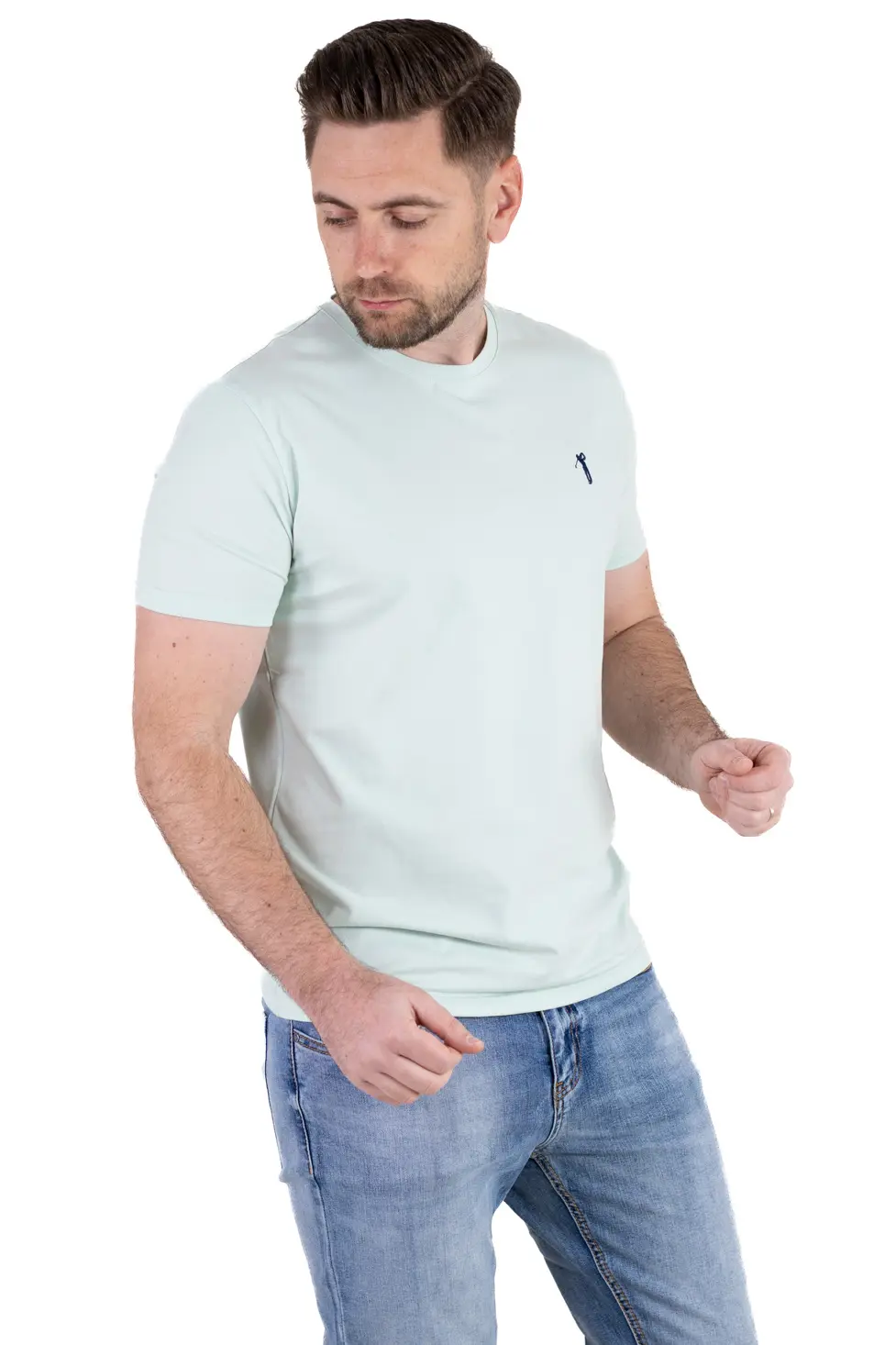 Tricou bărbați basic verde menta [1]
