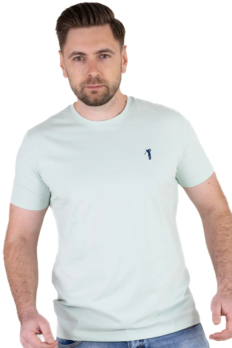 Tricou bărbați basic verde menta [6]