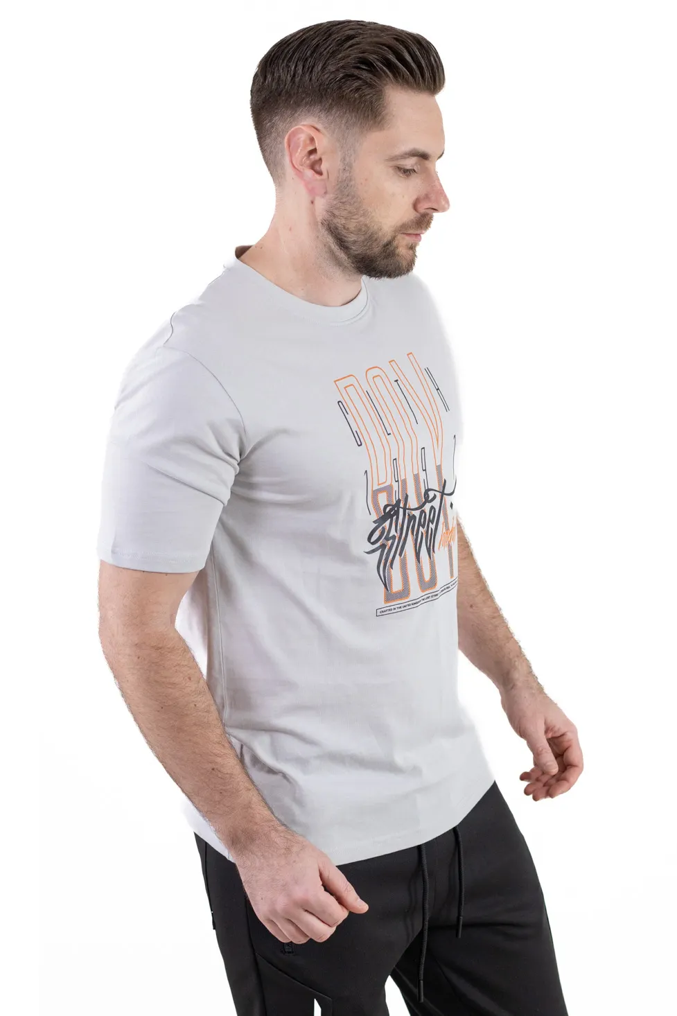 Tricou gri bumbac London [3]