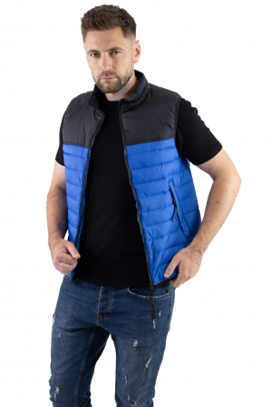 VESTE - Vesta barbati usoara albastru combinat cu negru
