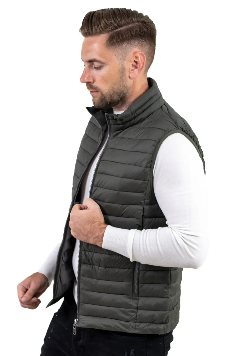 Vesta regular fit usoara verde militar subtire [3]