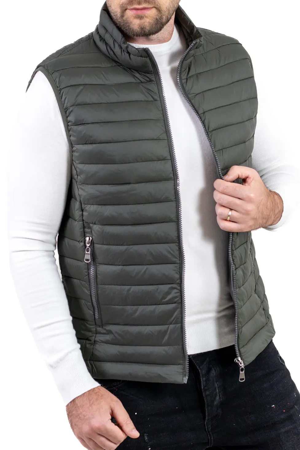 Vesta regular fit usoara verde militar subtire [1]
