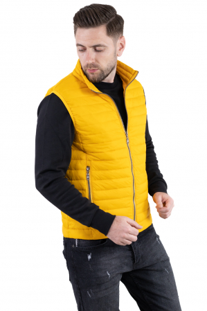 VESTE - Vesta regular fit usoara galbena subtire