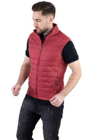 VESTE - Vesta slim fit usoara bordo subtire